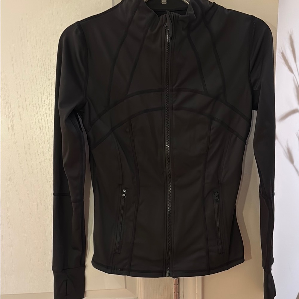 Women's Black Full Zip Athletic Jacket